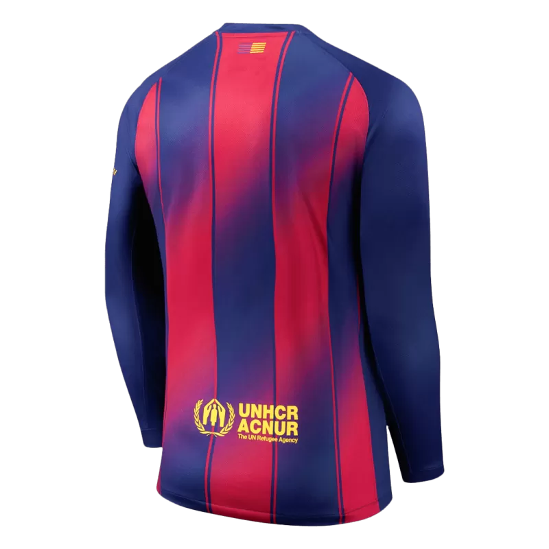 Barcelona Long Sleeve Jersey Home Football Shirt 25/26