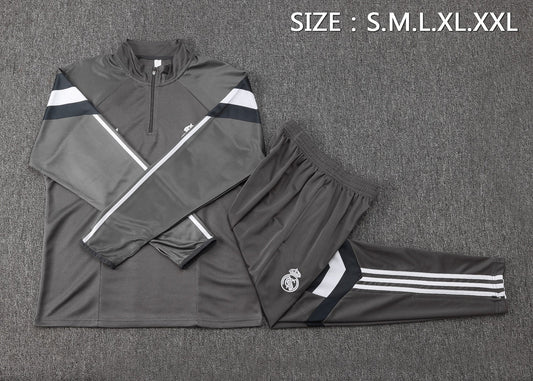 Real Madrid Fully Gray Tracksuit 24/25 - Pro Soccer Jersey