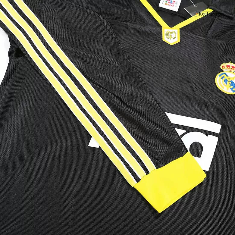 Real Madrid Retro Jersey Away Long Sleeve Soccer Shirt 99/01