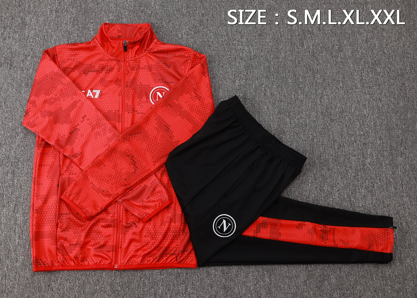Napoli Red/Black Tracksuit 24/25 - Pro Soccer Jersey