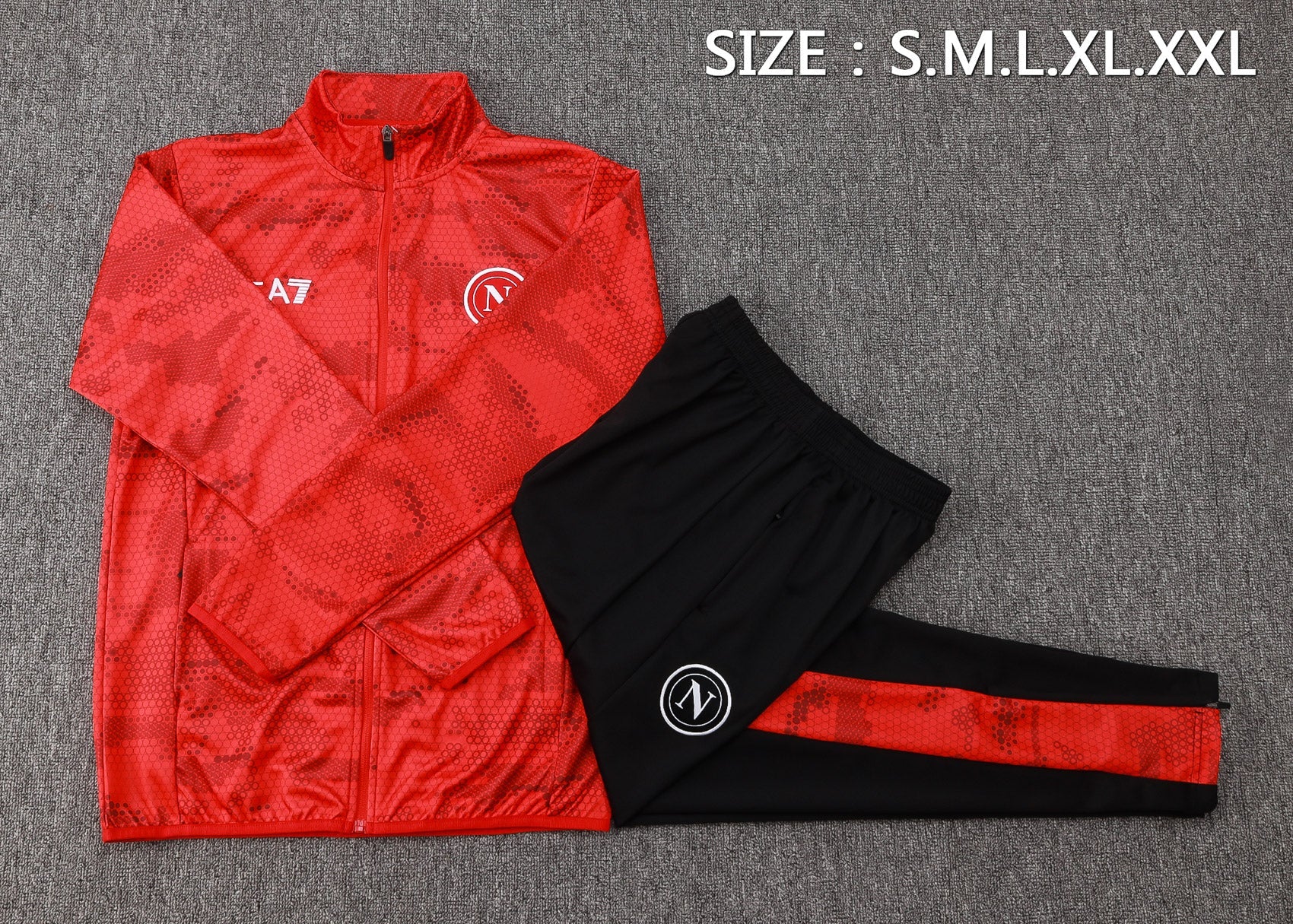 Napoli Red/Black Tracksuit 24/25 - Pro Soccer Jersey