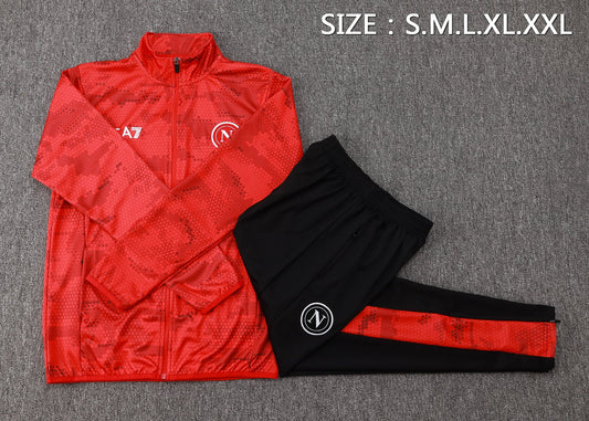 Napoli Red/Black Tracksuit 24/25 - Pro Soccer Jersey