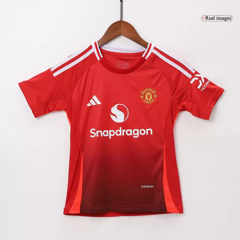 Kids Manchester United Home 24/25 Fan Version - Pro Soccer Jersey