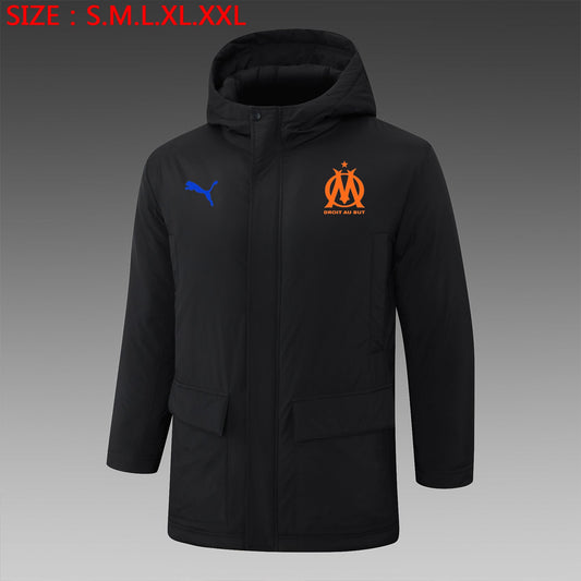 Marseille 24/25 Winter Black Jacket LV 2 - Pro Soccer Jersey