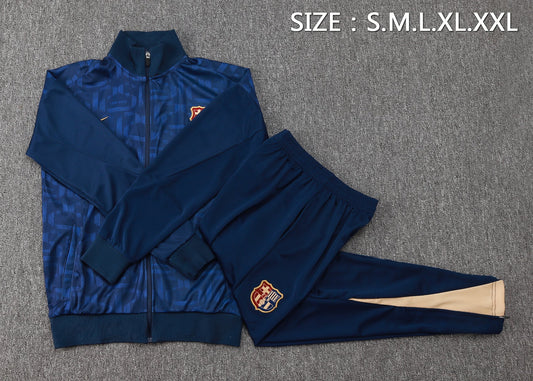 Barcelona 24/25 Tracksuit With Cowl - Pro Soccer Jersey