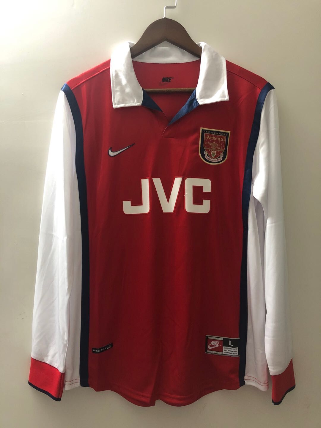 Arsenal home long sleeve 1998 Bergkamp #10