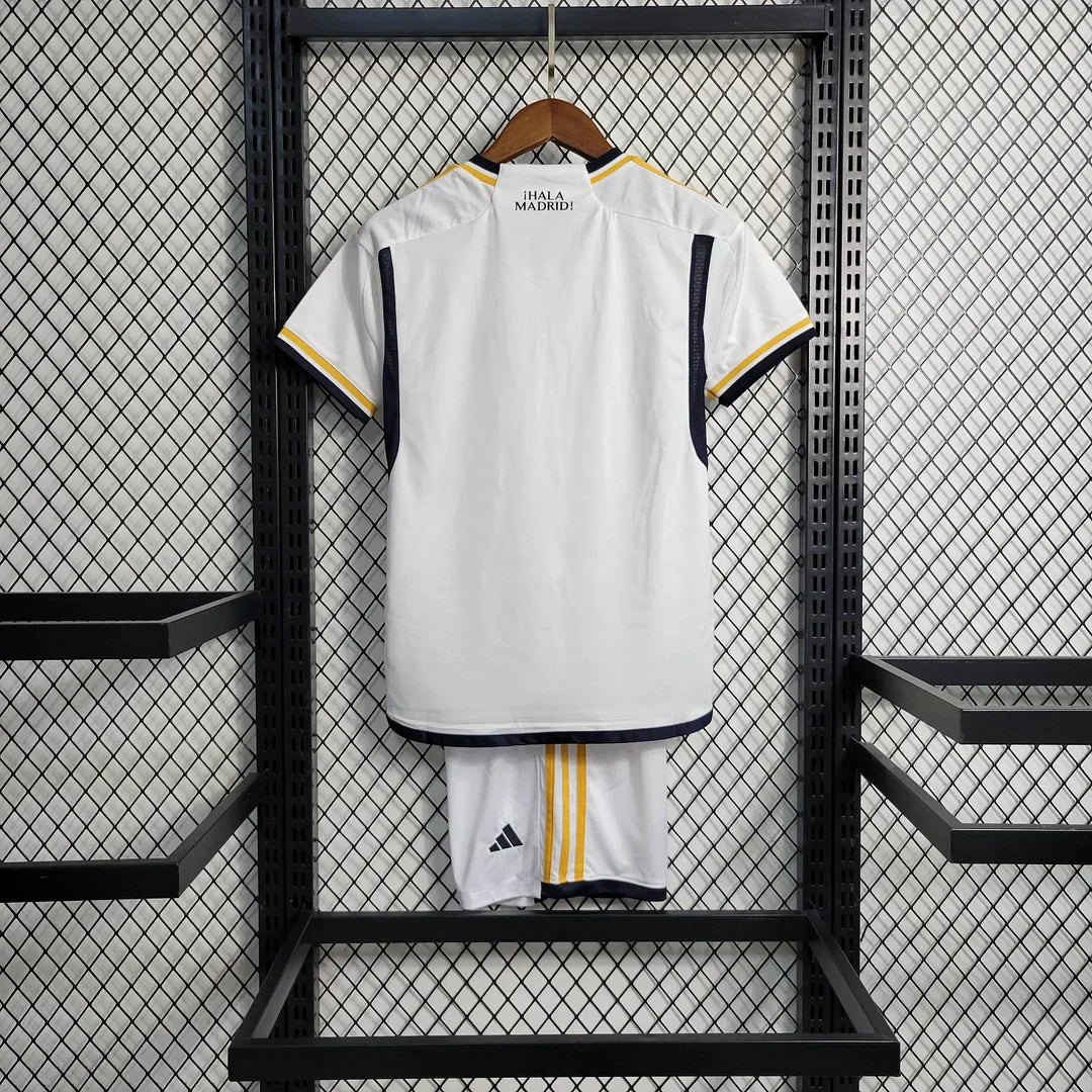 2023/2024 FC Real Madrid Home Set Kids Size : Thaï Quality - Pro Soccer Jersey