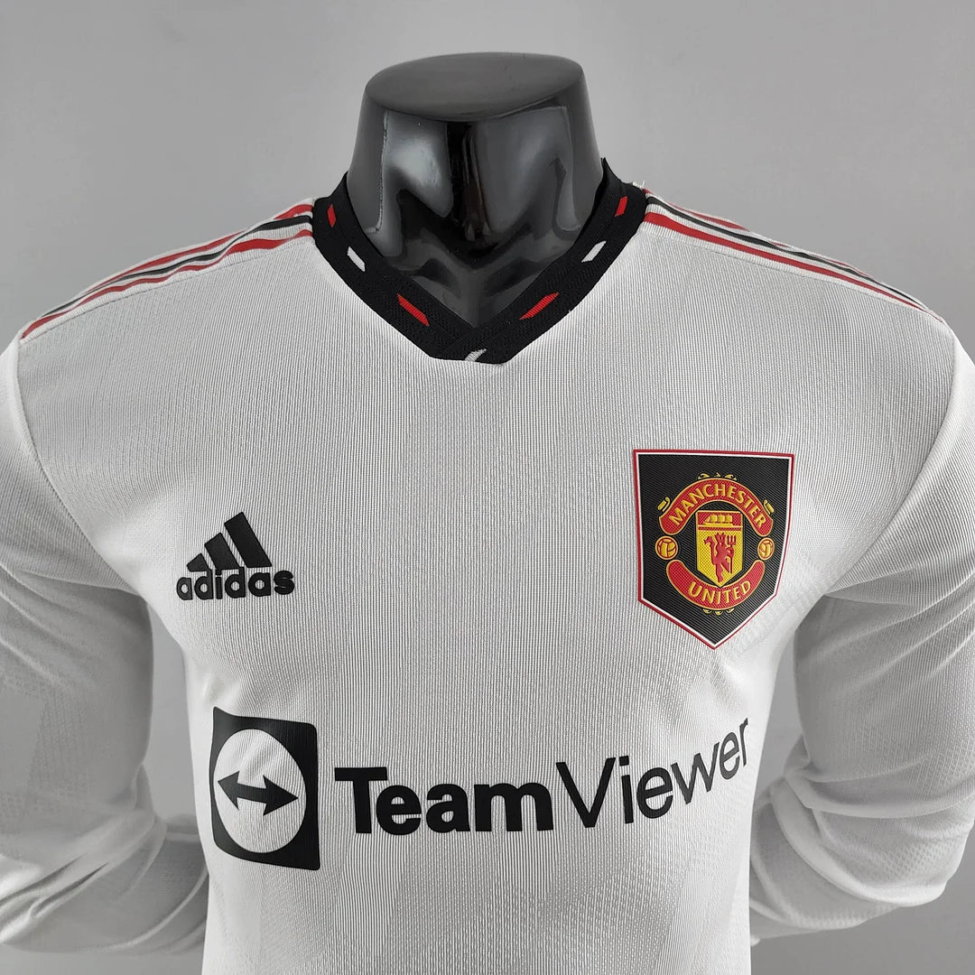 Cr7 2022/2023 Man United Retro away shirt Long Sleeves Player Version : Thaï Quality - Pro Soccer Jersey