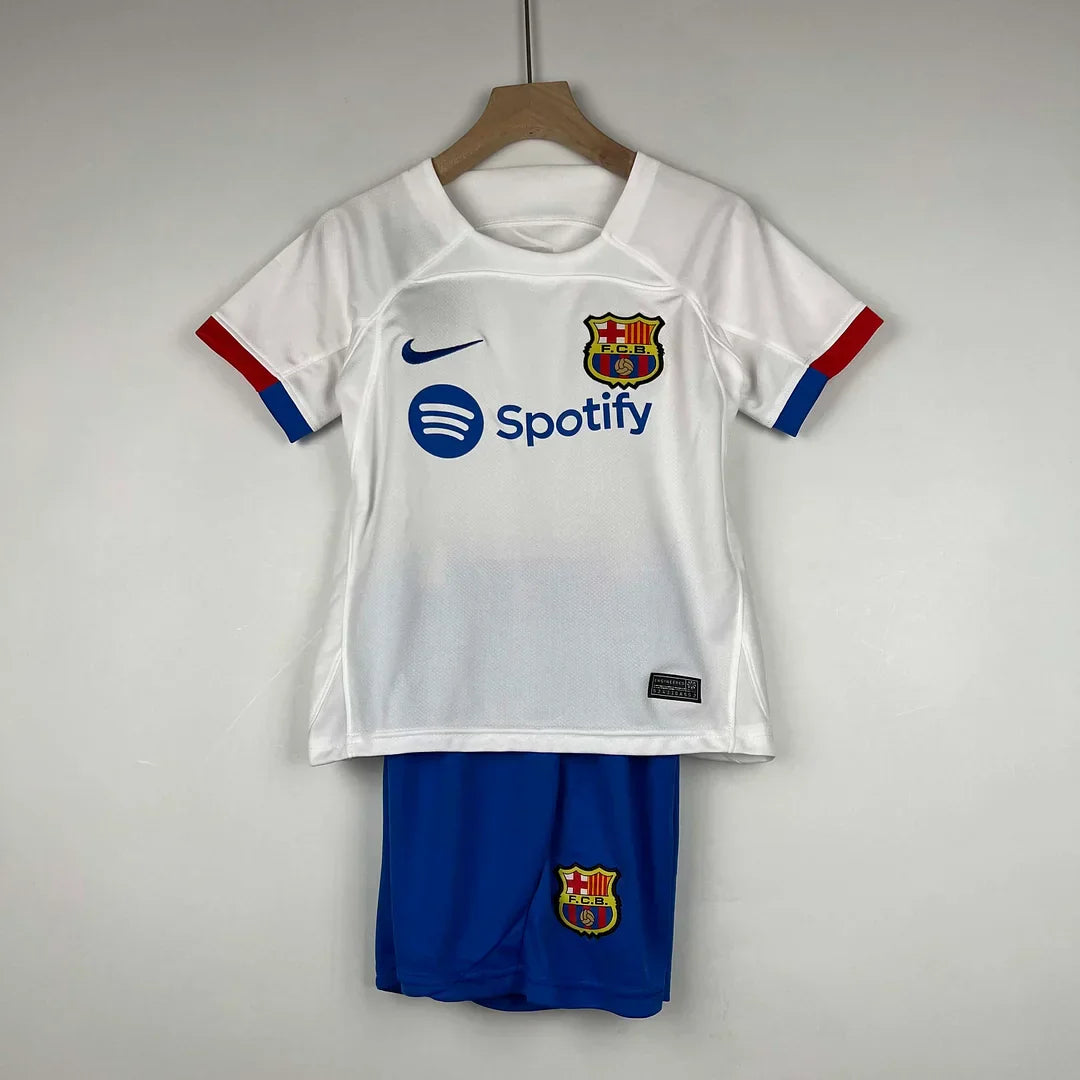 2023/2024 FC Barcelona Away Set Kids Size : Thaï Quality - Pro Soccer Jersey