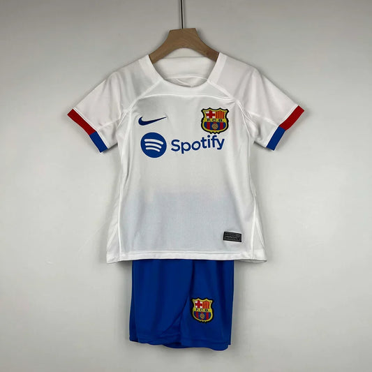2023/2024 FC Barcelona Away Set Kids Size : Thaï Quality - Pro Soccer Jersey