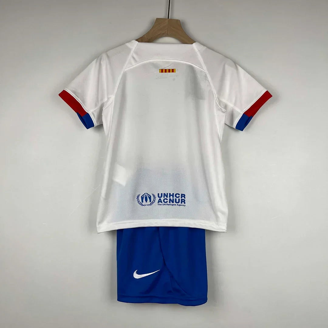 2023/2024 FC Barcelona Away Set Kids Size : Thaï Quality - Pro Soccer Jersey