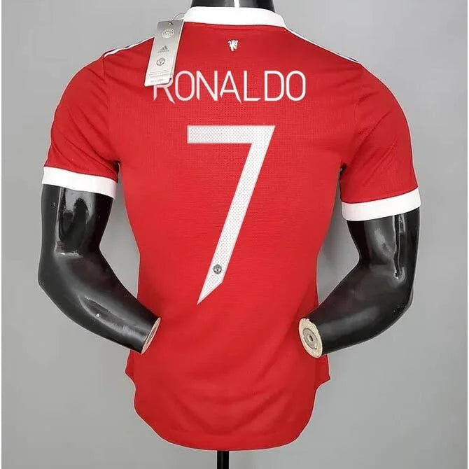 Cr7 2021/2022 Man United Retro Shirt Player Version : Thaï Quality - Pro Soccer Jersey