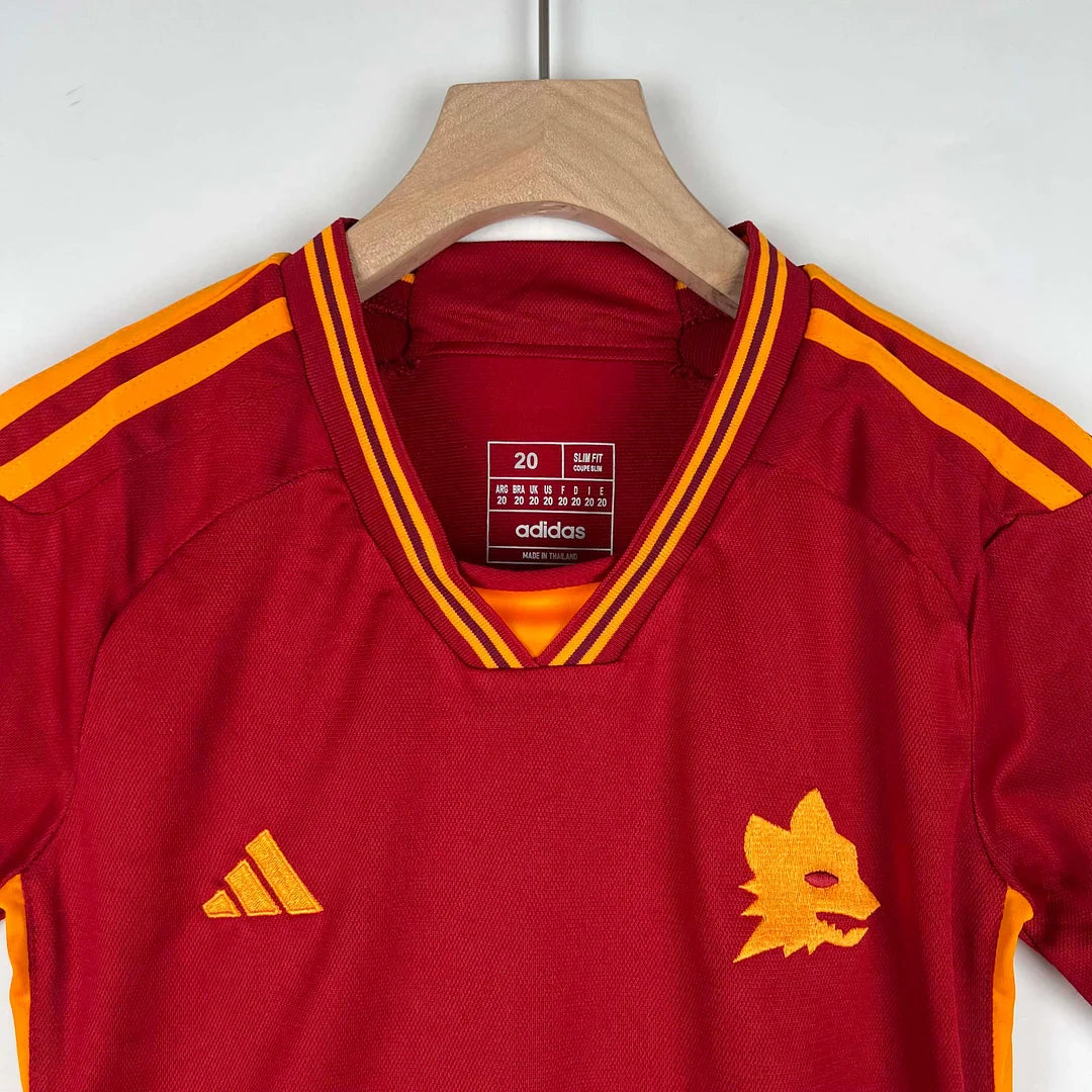 2023/2024 AS Roma Home shirt Kids Size : Thaï Quality - Pro Soccer Jersey