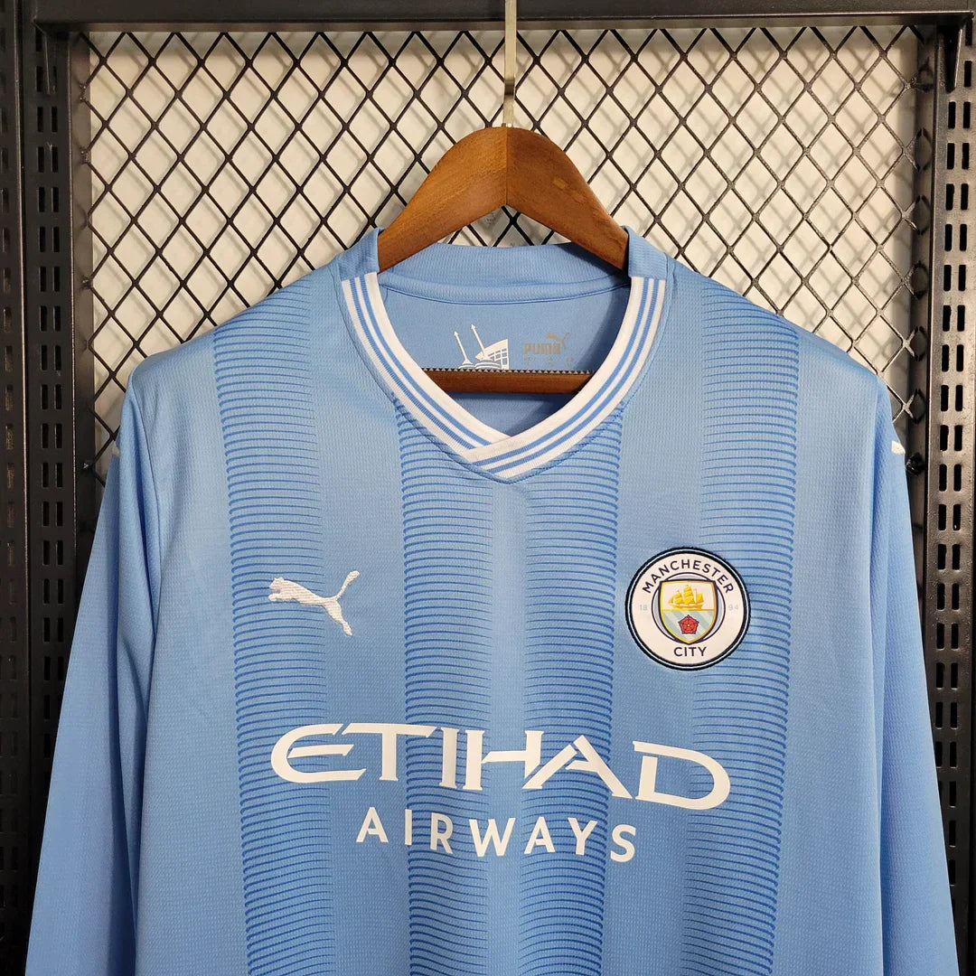 2023/2024 Man City Home shirt Long Sleeves : Thaï Quality - Pro Soccer Jersey