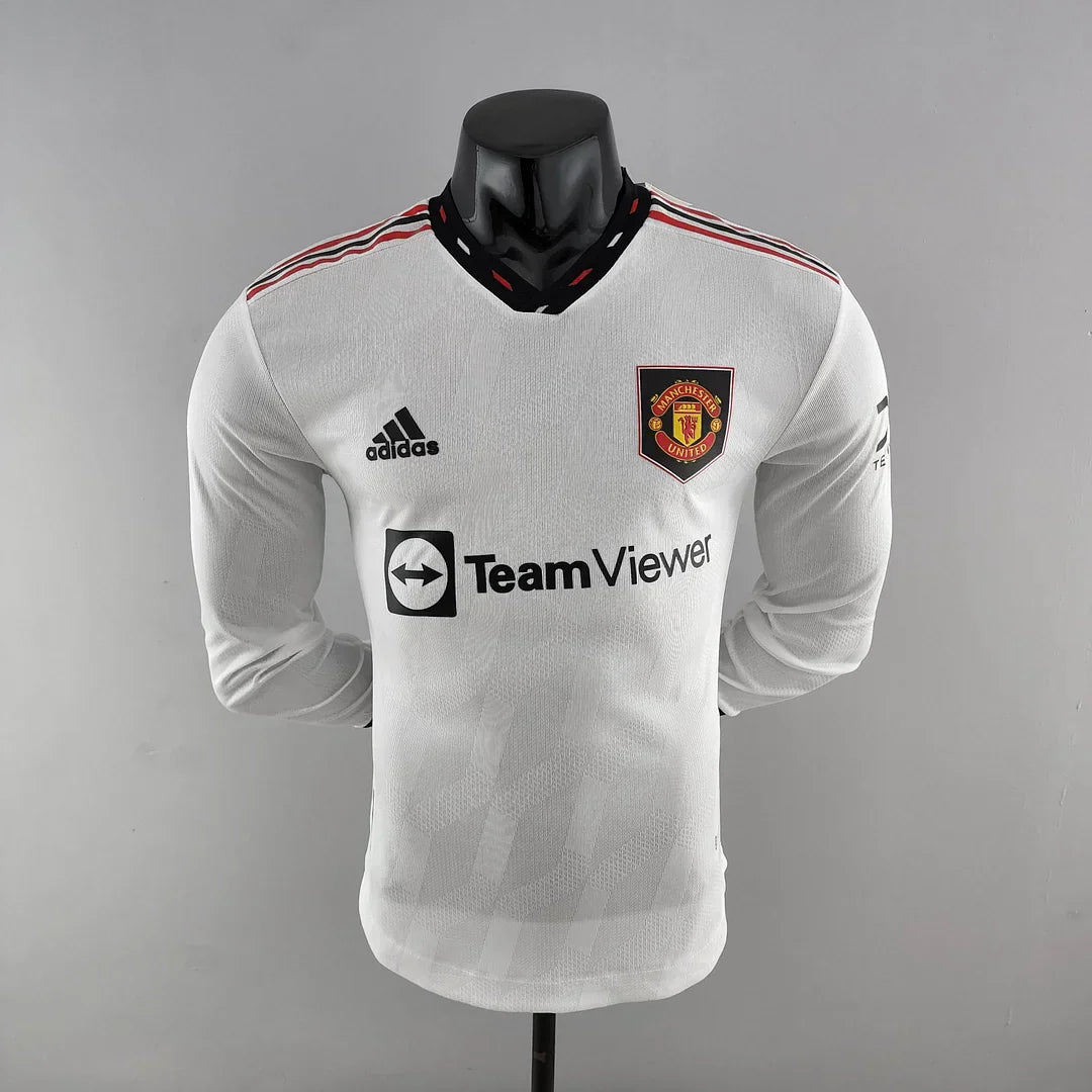 Cr7 2022/2023 Man United Retro away shirt Long Sleeves Player Version : Thaï Quality - Pro Soccer Jersey