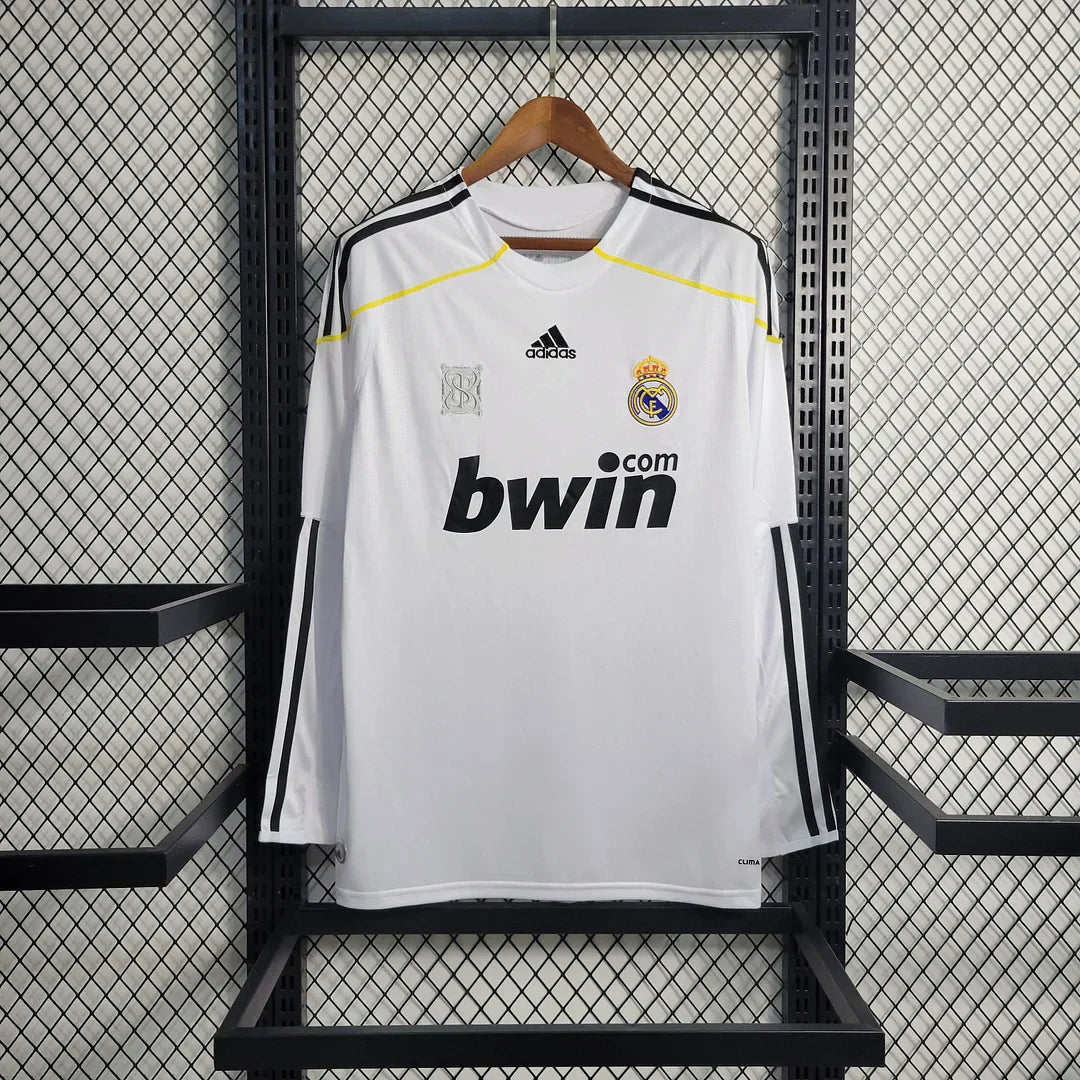 2009/2010 FC Real Madrid Retro Home shirt Long Sleeves : Thaï Quality - Pro Soccer Jersey