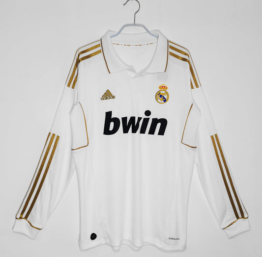 2011/2012 Real Madrid Retro Home shirt Long Sleeves : Thaï Quality - Pro Soccer Jersey