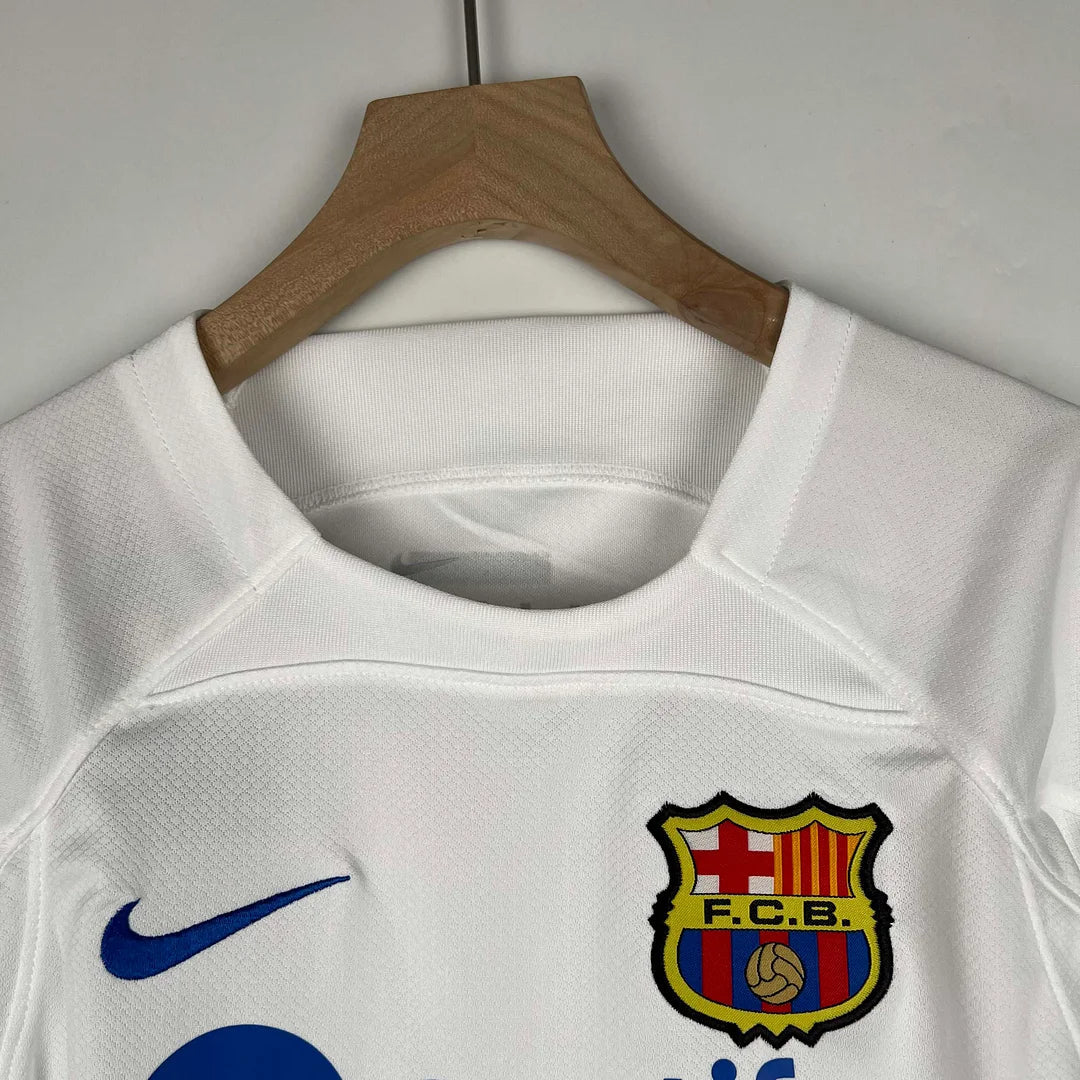 2023/2024 FC Barcelona Away Set Kids Size : Thaï Quality - Pro Soccer Jersey