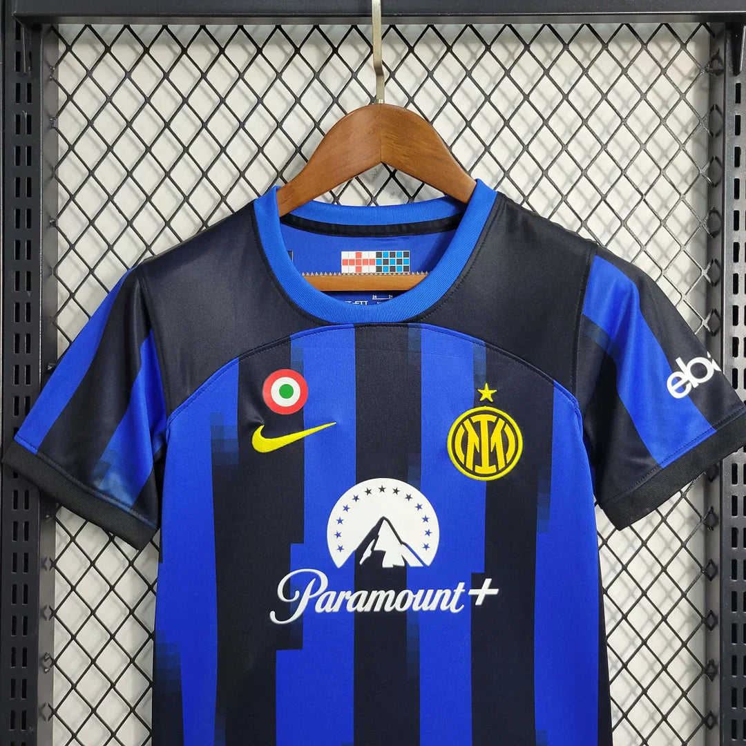 2023/2024 Internazionale Home Set Kids Size : Thaï Quality - Pro Soccer Jersey