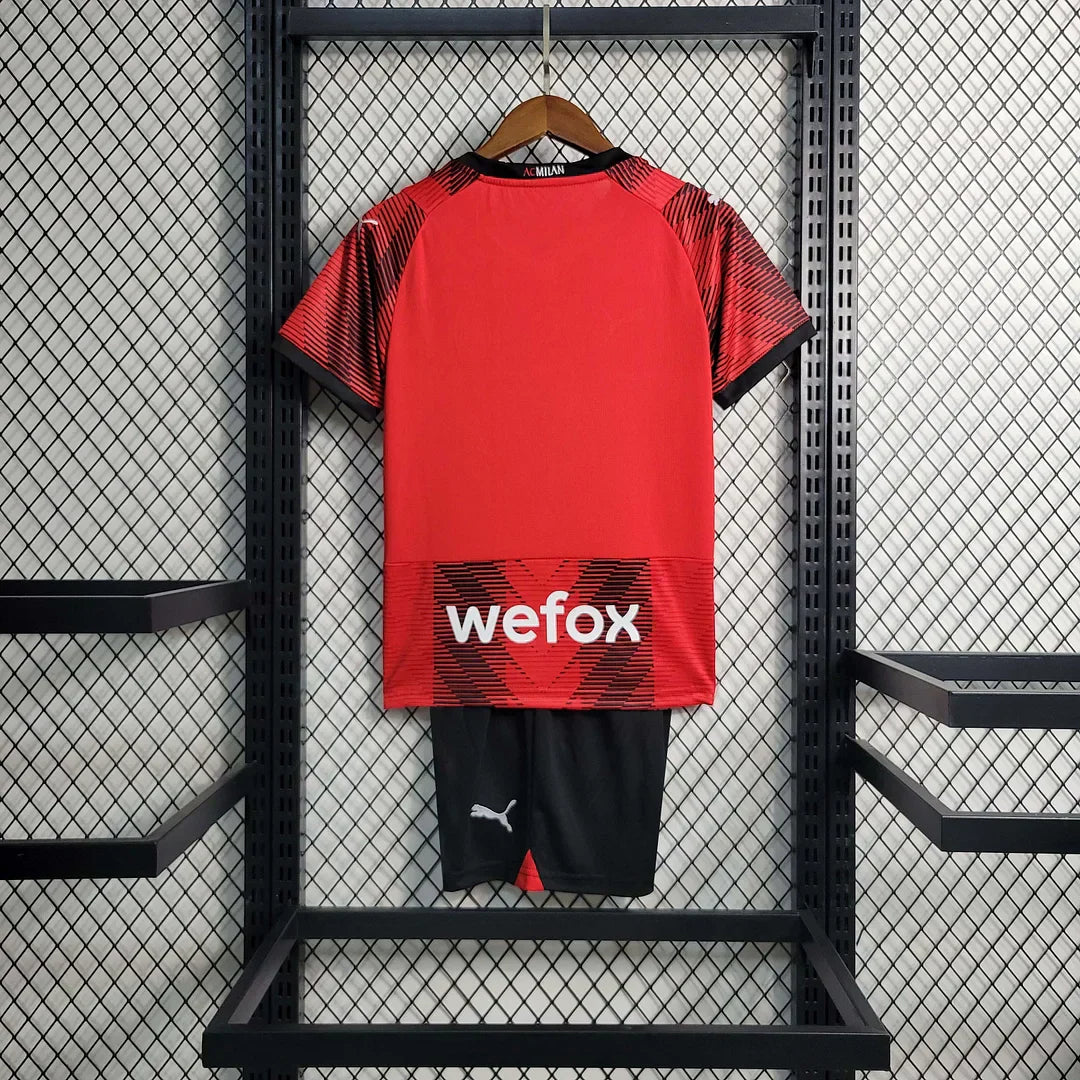 2023/2024 AC Milan Home Set Kids Size : Thaï Quality - Pro Soccer Jersey