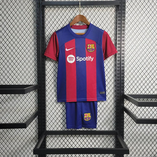 2023/2024 FC Barcelona Home Set Kids Size : Thaï Quality - Pro Soccer Jersey