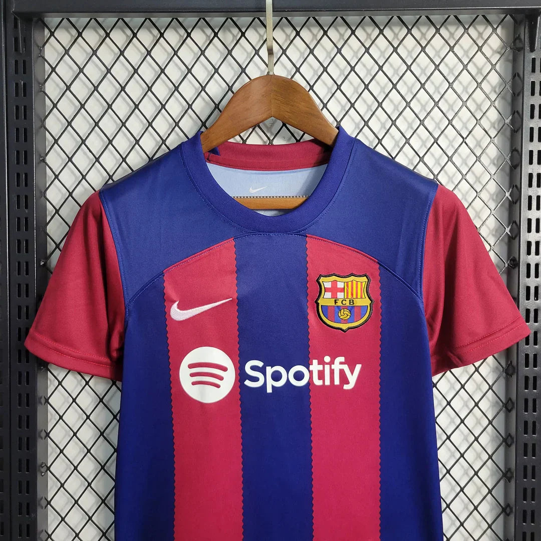 2023/2024 FC Barcelona Home Set Kids Size : Thaï Quality - Pro Soccer Jersey